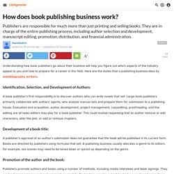 How does book publishing business work?