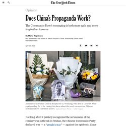Does China’s Propaganda Work?