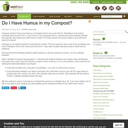 Does my compost have a high humic content?