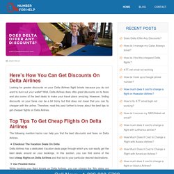 Does Delta offer any discounts?