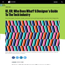 UI, UX: Who Does What? A Designer's Guide To The Tech Industry