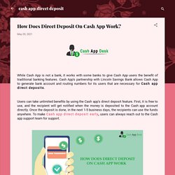 How Does Direct Deposit On Cash App Work?