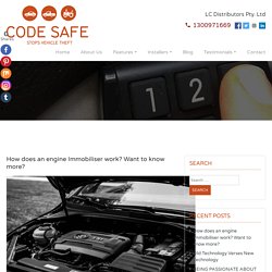 How does an engine Immobiliser work? Want to know more?