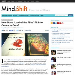 How Does ‘Lord of the Flies’ Fit Into Common Core?