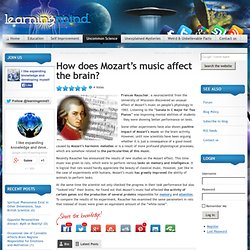 How does Mozart's music affect the brain?