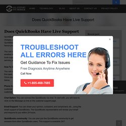 Does QuickBooks Have Live Support