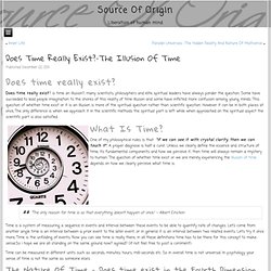 Does Time Really Exist?-The Illusion Of Time