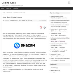 How does Shazam work - Coding Geek