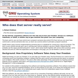 Who Does That Server Really Serve?