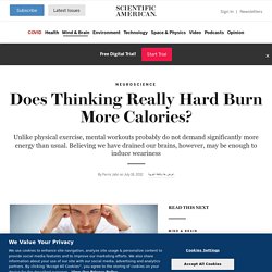 Does Thinking Really Hard Burn More Calories?