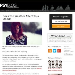 Does The Weather Affect Your Mood?