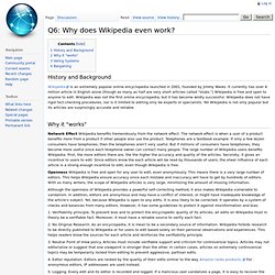 Q6: Why does Wikipedia even work?