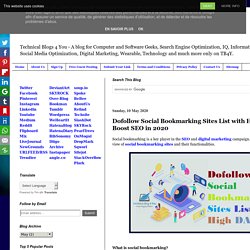 Dofollow Social Bookmarking Sites List with High DA and PA to Boost SEO in 2020