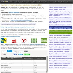 Free High pr Dofollow Directory Submission Sites List