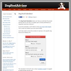 Dog Food Calculator