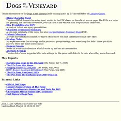 Dogs in the Vineyard Notes
