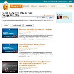 Roger Doherty's SQL Server Evangelism Blog