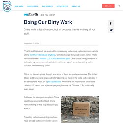 *****Export of carbon emissions: Doing Our Dirty Work