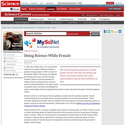 Doing Science While Female