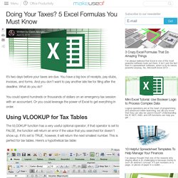 Doing Your Taxes? 5 Excel Formulas You Must Know