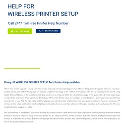 Doing HP WIRELESS PRINTER SETUP ? Call +1-863-913-1001