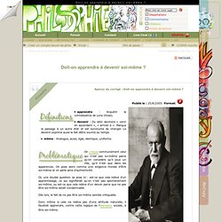 Doit on apprendre a devenir soi meme dissertation image