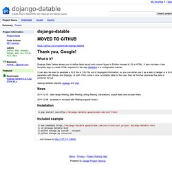 dojango-datable - Create Dojo's DataGrids with dojango and django easily