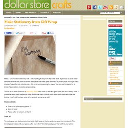 Make Stationery from Gift Wrap