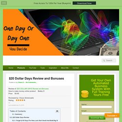 $20 Dollar Days Review and Bonuses