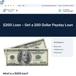 $200 Loan – Get a 200 Dollar Payday Loan