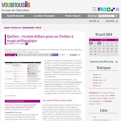 Le Québec soutient l'utilisation de Twitter comme outil pédagogique