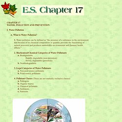 Dolores Gende: Environmental Science, Chapter 17