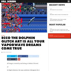 Ecco the Dolphin glitch art is all your vaporwave dreams come true