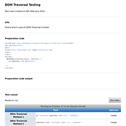 DOM Traversal Testing