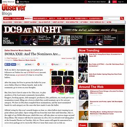 DOMA XXII: And The Nominees Are... - Dallas Music - DC9 At Night