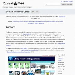 Domain Awareness Center