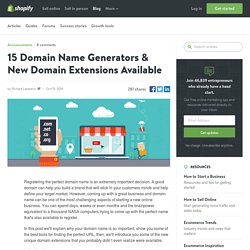 15 Domain Name Generators To Help To Choose The Best Domain Name
