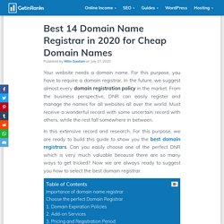 Best 14 Domain Name Registrar in 2020 for Cheap Domain Names