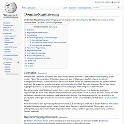 Domain-Registrierung