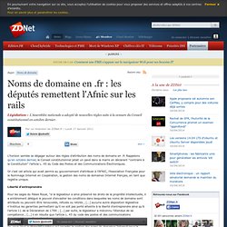 Noms de domaine en .fr : les députés remettent l'Afnic sur les rails