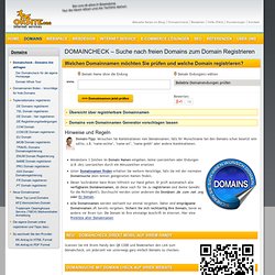 Domaincheck online - Domain-Übersicht, Domains und Regeln zur Domainregistrierung