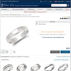 Low Dome Wedding Ring in Platinum (5mm)