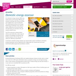 Domestic energy assessor job information