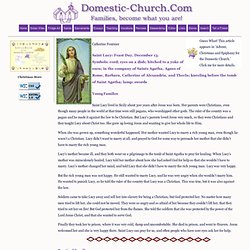 Domestic-Church.Com: Saint Profiles: Saint Lucy