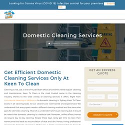 domestic cleaning services - Keen To Clean