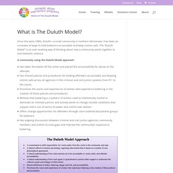 What is The Duluth Model? - Domestic Abuse Intervention Programs