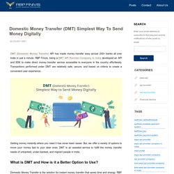 Domestic Money Transfer (DMT) Simplest Way To Send Money Digitally