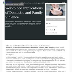 Workplace Family Violence Course Online in Australia - WMHI