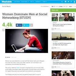 Women Dominate Men at Social Networking