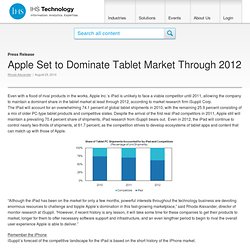 Apple Set to Dominate Tablet Market Through 2012